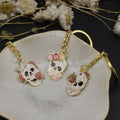 Zinc Alloy Enamel Skull Keychain For Bag Charm Gift view 3