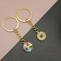 Enamel Flower Keychain Cute Bag Charm Gift view 1