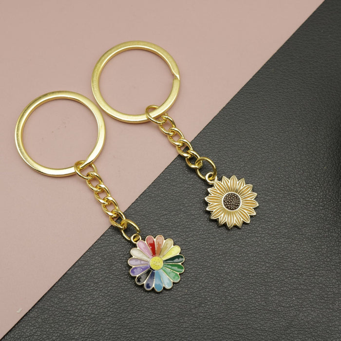 Enamel Flower Keychain Cute Bag Charm Gift