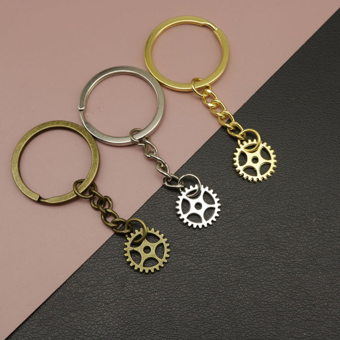 Zinc Alloy Gear Shape Keychain Key Ring Gift – Antique Copper