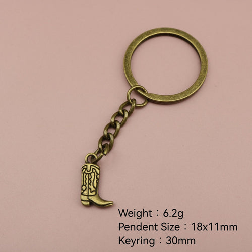 Metal Shoe Boot Keychain Bag Charm Gift for Car