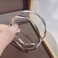 European American French Style Geometric Large Hoop Earrings Trendy Statement Jewelry view 5