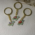 Zinc Alloy Enamel Turtle Keychain Bag Charm Gift view 2