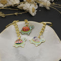 Zinc Alloy Enamel Turtle Keychain Bag Charm Gift view 4