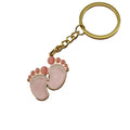 Zinc Alloy Minimalist Footprint Keychain Bag Charm Gift view 5