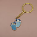 Zinc Alloy Minimalist Footprint Keychain Bag Charm Gift view 4