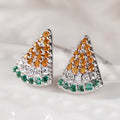 Fresh Sweet Watermelon Zircon Stud Earrings For Women European American Fashion Ear Jewelry view 2