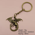 Metal Flying Dragon Keychain Car Key Ring Gift view 2