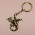 Metal Flying Dragon Keychain Car Key Ring Gift view 6