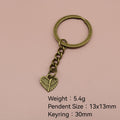 Metal Winged Heart Keychain Angel Bag Charm Gift view 2