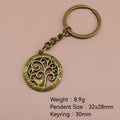 Zinc Alloy Mom Heart Tree Keychain Bag Charm Gift view 2