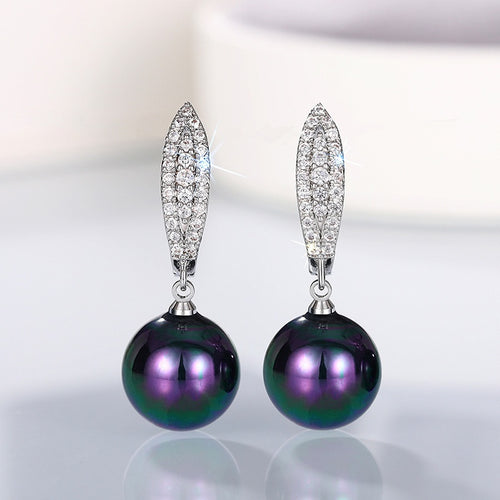 Magic Black Earrings With Zircon, Futuristic Fashion Design Personality Jewelry For Women