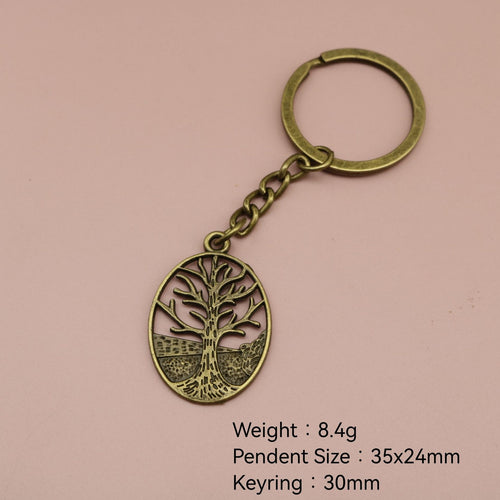 Zinc Alloy Tree Of Life Keychain Gift Accessory