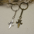 Metal Geometric Chinese Knot Keychain For Bag Charm Gift view 3