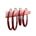 Chic Korean Geometric Iron Hoop Earrings With Red Enamel Drop Oil Accent view 5