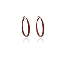 Vintage Burgundy Red Enamel Hoop And Rounded Square Studs Light Luxury Glossy Alloy Women Earrings view 5