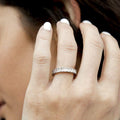 Minimalist Geometric Zircon Quadrilateral Ring For Women, Fashion Designer Finger Jewelry view 3