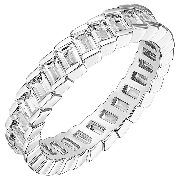 Minimalist Geometric Zircon Quadrilateral Ring For Women, Fashion Designer Finger Jewelry