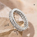 Minimalist Geometric Zircon Quadrilateral Ring For Women, Fashion Designer Finger Jewelry view 4