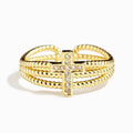 European American Multi Layer Line Ring For Women, Fashion Zircon Statement Finger Jewelry view 5