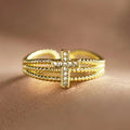 European American Multi Layer Line Ring For Women, Fashion Zircon Statement Finger Jewelry view 1