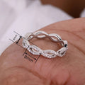 Minimalist Classic Hollow Line Ring For Women, Elegant Single Band For Engagement Wedding Jewelry view 4