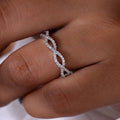 Minimalist Classic Hollow Line Ring For Women, Elegant Single Band For Engagement Wedding Jewelry view 1