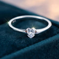 Y2K Sweet Heart Shape Ring For Women, Minimalist Fashion Delicate Jewelry view 2