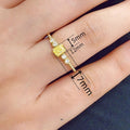 Square Geometric Zircon Ring For Women, Elegant Fashion Single Finger Ring Jewelry view 4