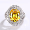 Stackable Light Luxury Zircon Ring For Women Magazine Style Geometric Banquet Dress Jewelry view 2