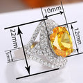 Stackable Light Luxury Zircon Ring For Women Magazine Style Geometric Banquet Dress Jewelry view 4
