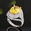 Stackable Light Luxury Zircon Ring For Women Magazine Style Geometric Banquet Dress Jewelry view 3