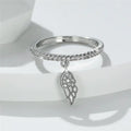 Wing Feather Zircon Pendant Ring For Women, Delicate Fashion Daily Jewelry Accessory view 5