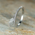 Wing Feather Zircon Pendant Ring For Women, Delicate Fashion Daily Jewelry Accessory view 1