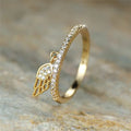 Wing Feather Zircon Pendant Ring For Women, Delicate Fashion Daily Jewelry Accessory view 6