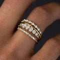 Luxury Stackable Four Piece Ring Set For Women With Inlaid Zircon, Elegant Fashion Jewelry view 5