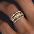 Luxury Stackable Four Piece Ring Set For Women With Inlaid Zircon, Elegant Fashion Jewelry view 1