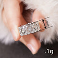 Metal Hollow Micro Pave Geometric Ring For Women, Elegant Fashion Engagement Evening Dress Jewelry view 4