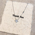 Rhinestone Four Point Star Pendant Copper Necklace, Elegant Style Light Luxury Clavicle Jewelry view 2