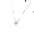 Rhinestone Four Point Star Pendant Copper Necklace, Elegant Style Light Luxury Clavicle Jewelry view 5