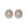 French Faux Pearl Rhinestone Multilayer Necklace Stud Earrings Jewelry Set Vintage Palace Style view 5