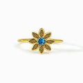 Delicate Flower Zircon Inlaid Ring For Women Korean European Sweet Fresh Fashion Jewelry view 5