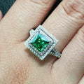 Light Luxury Zircon Inlaid Ring For Women European Engagement Banquet Elegant Jewelry view 2