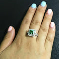 Light Luxury Zircon Inlaid Ring For Women European Engagement Banquet Elegant Jewelry view 3