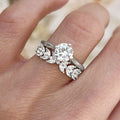 Wheat Ear Geometric Couple Rings For Women, Light Luxury Fashion Engagement Proposal Jewelry view 5