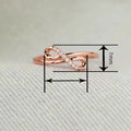 Simple Bowknot Line Ring For Women, Micro Inlaid Zircon Single Ring Fashion Jewelry view 4