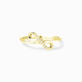 Simple Bowknot Line Ring For Women, Micro Inlaid Zircon Single Ring Fashion Jewelry view 5