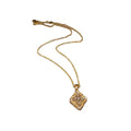 Vintage Gold Plated Copper Flower Rhinestone Ring And Necklace Jewelry Set view 5