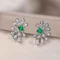 European American Geometric Stud Earrings For Women Light Luxury Banquet Fashion Jewelry view 2
