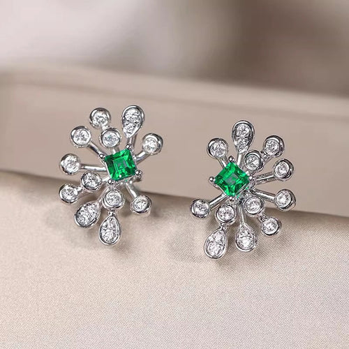 European American Geometric Stud Earrings For Women Light Luxury Banquet Fashion Jewelry